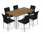 Alys Table with Osten Dining Chairs by Amisco  